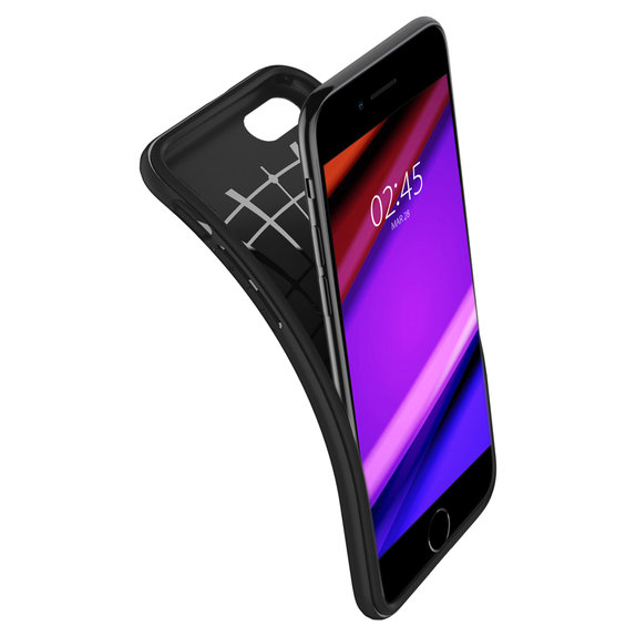 Spigen - Puzdro Rugged Armor pre iPhone SE 2020 & SE 2022, čierna