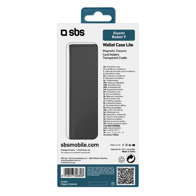 SBS - Puzdro Book Wallet Lite pre Xiaomi Redmi 9, čierna