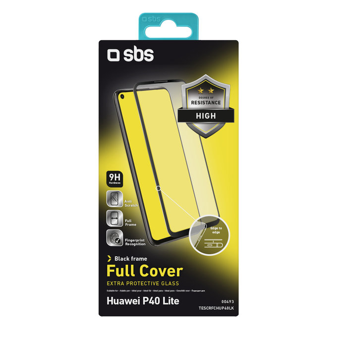 SBS - Tvrdené Sklo Full Cover pre Huawei P40 Lite, čierna