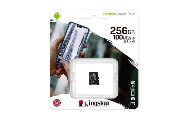 Kingston - MicroSDXC Pamäťová Karta Canvas Select Plus 256 GB