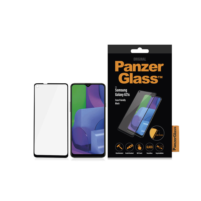 PanzerGlass - Tvrdené Sklo Case Friendly pre Samsung Galaxy A21s, čierna