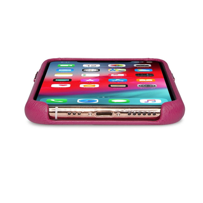 Decoded Leather Back Cover kožené puzdro pre iPhone X/Xs, ružové