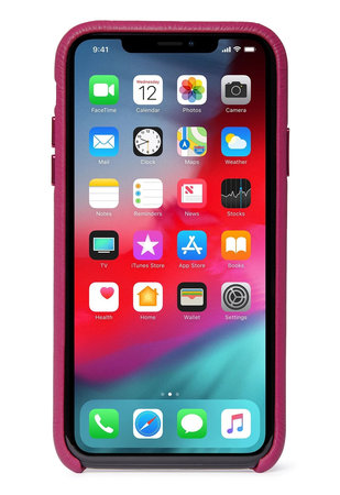 Decoded Leather Back Cover kožené puzdro pre iPhone XR, ružové