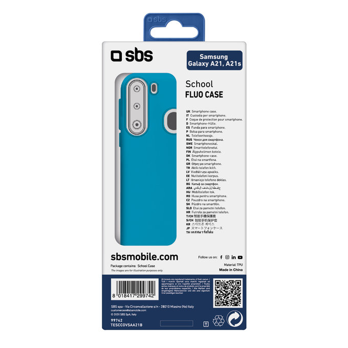 SBS - Puzdro School pre Samsung Galaxy A21, modrá