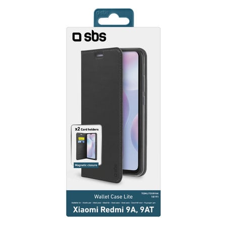SBS - Puzdro Book Wallet Lite pre Xiaomi Redmi 9A, 9AT, čierna