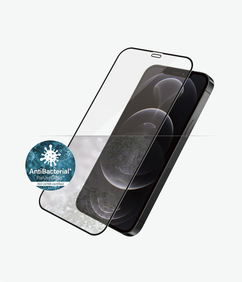 PanzerGlass - Tvrdené Sklo Case Friendly AB pre iPhone 12 a 12 Pro, čierna