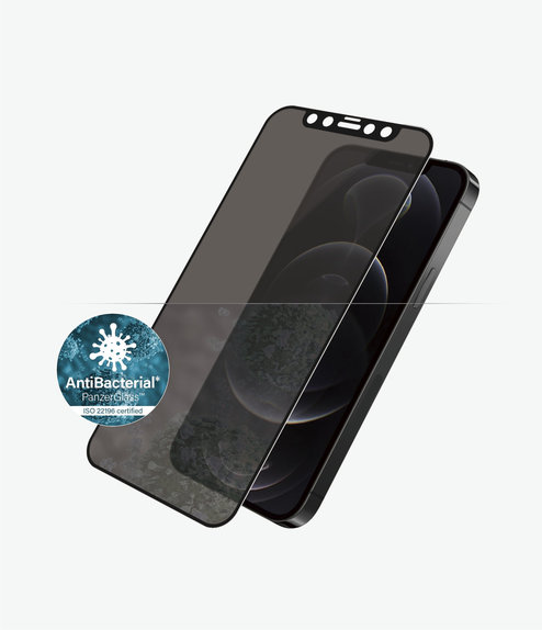 PanzerGlass - Tvrdené Sklo Privacy Case Friendly AB pre iPhone 12 a 12 Pro, čierna