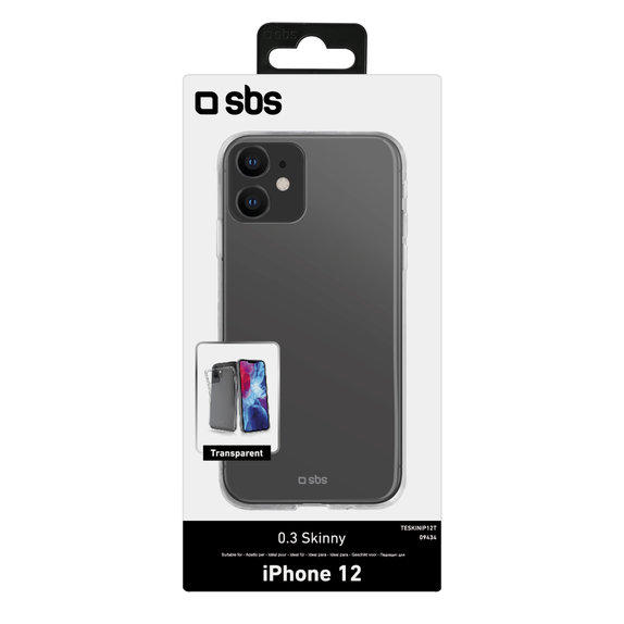SBS - Puzdro Skinny pre iPhone 12 mini, transparentná