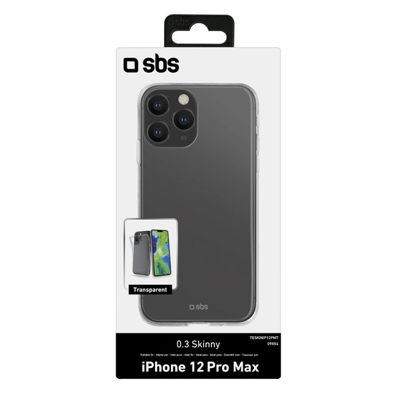 SBS - Puzdro Skinny pre iPhone 12 Pro Max, transparentná