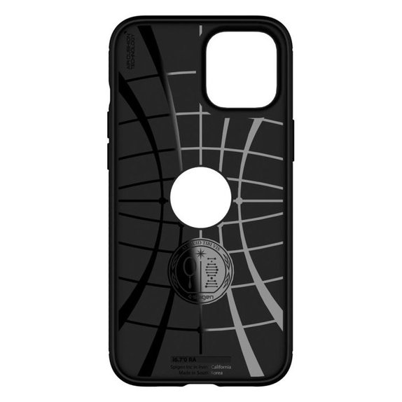 Spigen - Puzdro Rugged Armor pre iPhone 12 a 12 Pro, čierna