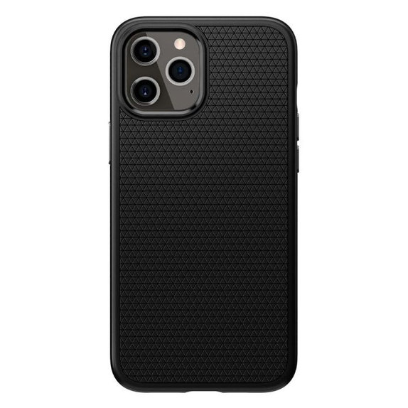 Spigen - Puzdro Liquid Air pre iPhone 12 a 12 Pro, čierna