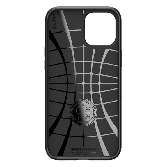Spigen - Puzdro Liquid Air pre iPhone 12 a 12 Pro, čierna