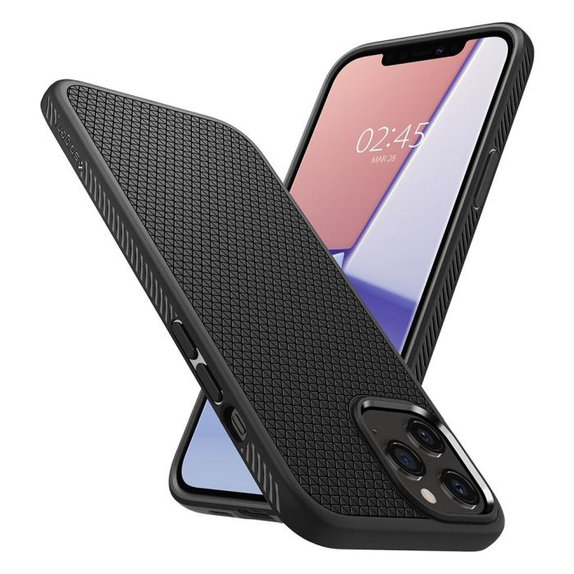 Spigen - Puzdro Liquid Air pre iPhone 12 a 12 Pro, čierna