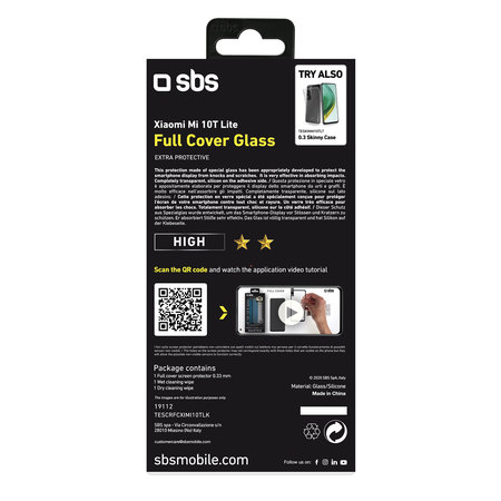 SBS - Tvrdené Sklo Full Cover pre Xiaomi Mi 10T Lite 5G, čierna