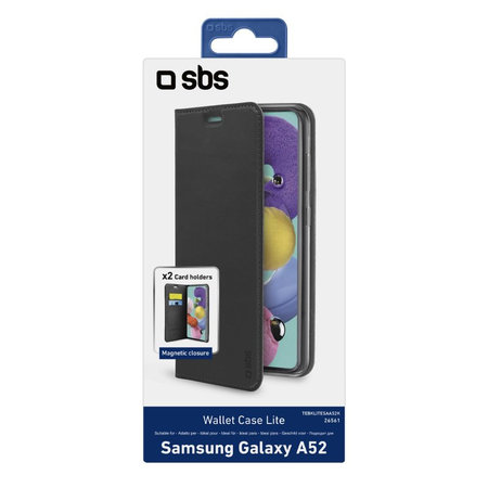 SBS - Puzdro Book Wallet Lite pre Samsung Galaxy A52, čierna