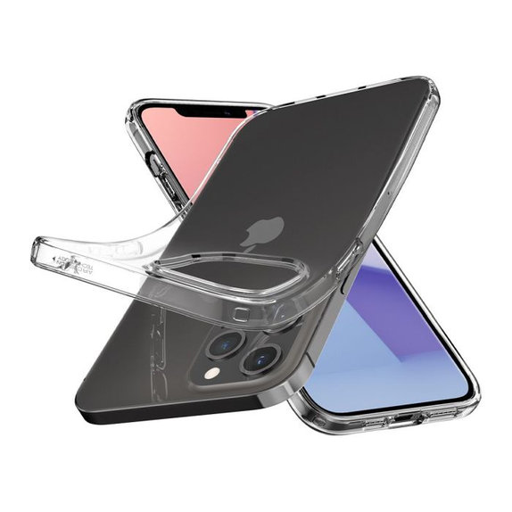 Spigen - Puzdro Liquid Crystal pre iPhone 12 a 12 Pro, Crystal Clear