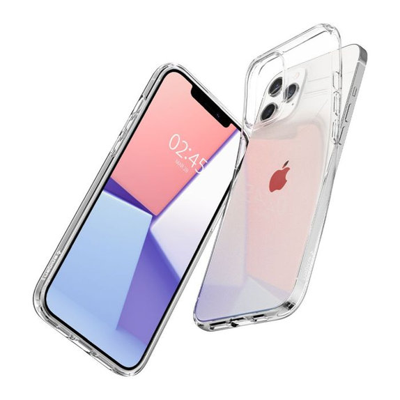 Spigen - Puzdro Liquid Crystal pre iPhone 12 a 12 Pro, Crystal Clear