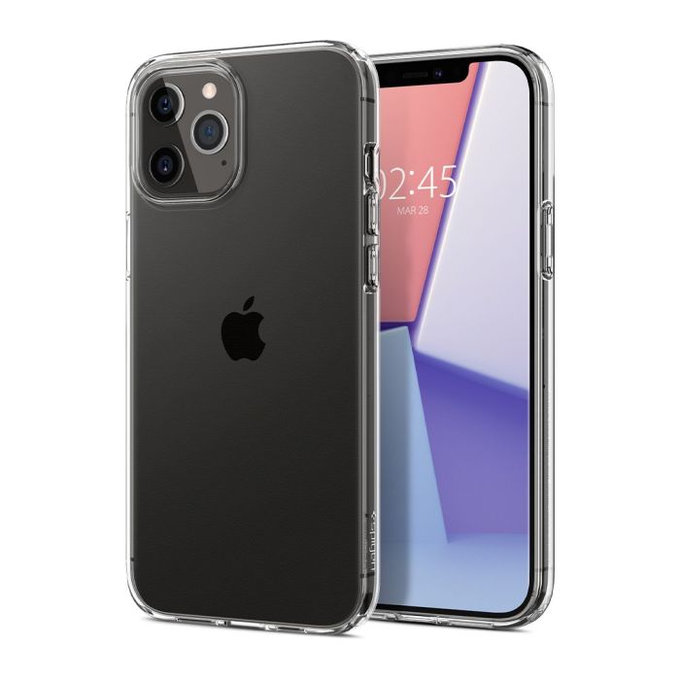 Spigen - Puzdro Liquid Crystal pre iPhone 12 a 12 Pro, Crystal Clear