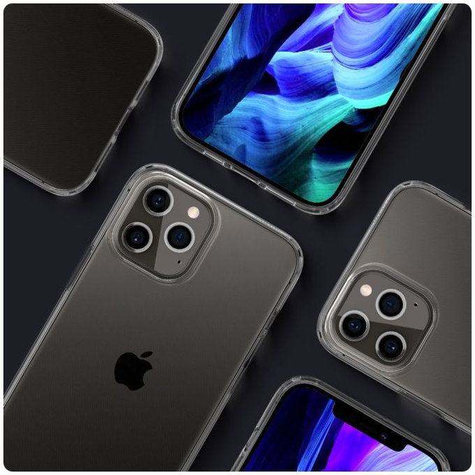 Spigen - Puzdro Liquid Crystal pre iPhone 12 a 12 Pro, Crystal Clear