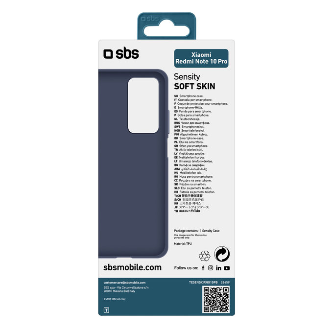 SBS - Puzdro Sensity pre Xiaomi Redmi Note 10 Pro, modrá