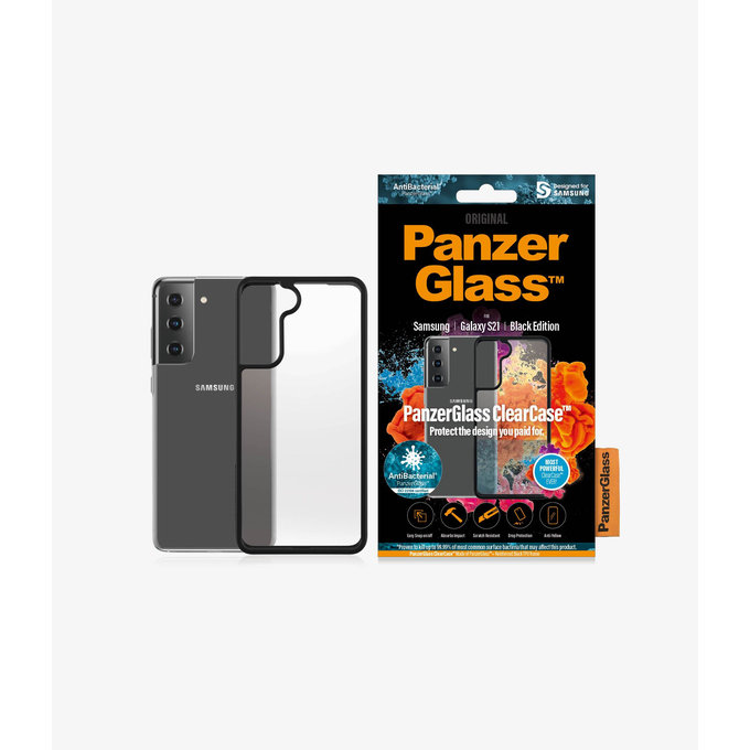PanzerGlass - Puzdro ClearCase AB pre Samsung Galaxy S21, čierna