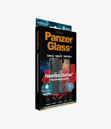 PanzerGlass - Puzdro ClearCase AB pre Samsung Galaxy S21, čierna