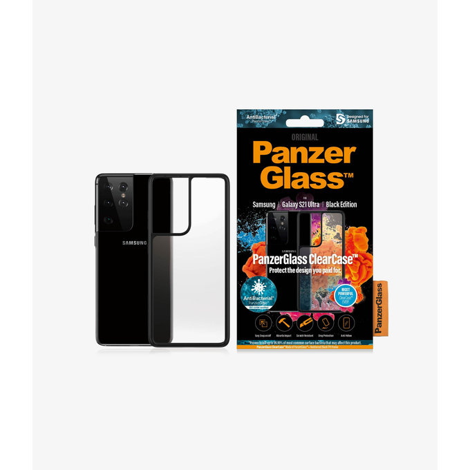 PanzerGlass - Puzdro ClearCase AB pre Samsung Galaxy S21 Ultra, čierna