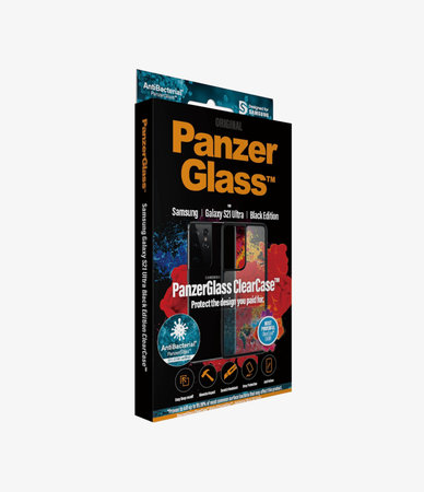 PanzerGlass - Puzdro ClearCase AB pre Samsung Galaxy S21 Ultra, čierna