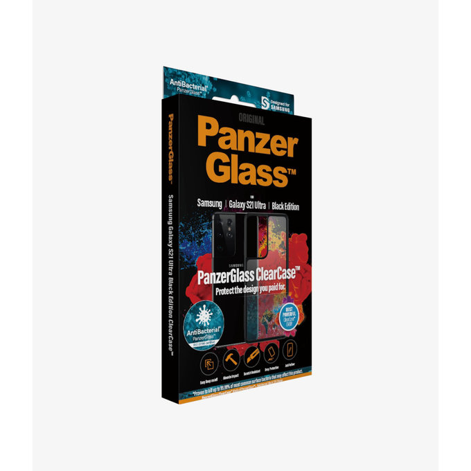PanzerGlass - Puzdro ClearCase AB pre Samsung Galaxy S21 Ultra, čierna
