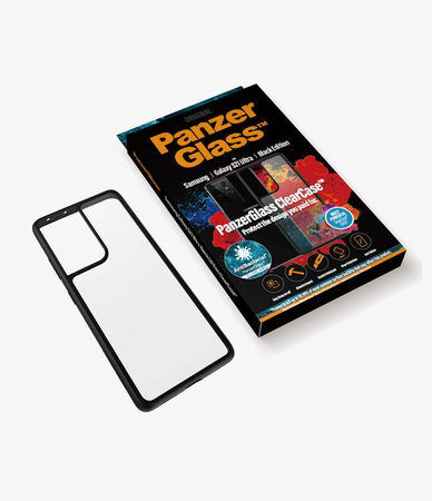 PanzerGlass - Puzdro ClearCase AB pre Samsung Galaxy S21 Ultra, čierna