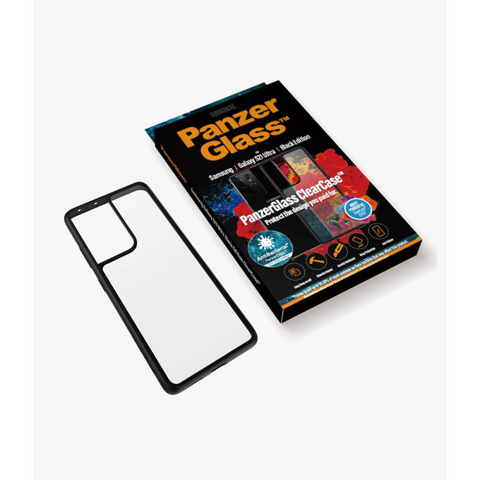 PanzerGlass - Puzdro ClearCase AB pre Samsung Galaxy S21 Ultra, čierna