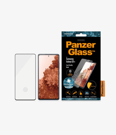 PanzerGlass - Tvrdené Sklo Case Friendly AB pre Samsung Galaxy S21+, Fingerprint komp., čierna