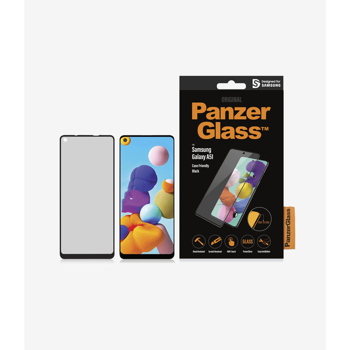 PanzerGlass - Tvrdené Sklo Case Friendly pre Samsung Galaxy A21, black