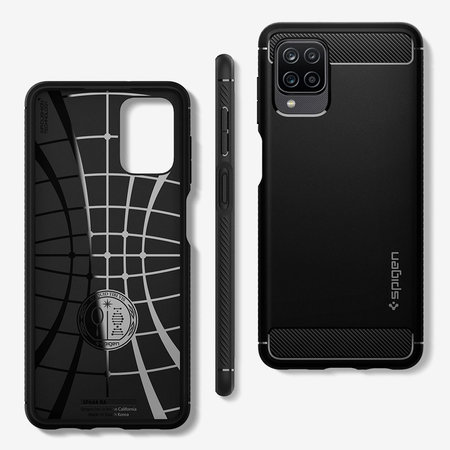 Spigen - Puzdro Rugged Armor pre Samsung Galaxy A12, čierna