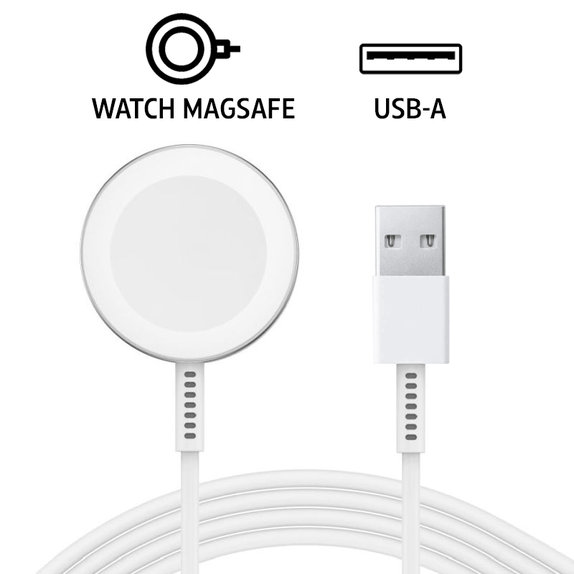 Magnetický nabíjací kábel pre Apple Watch, USB-A, 1 m, Stainless Steel, bulk