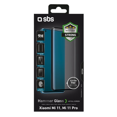 SBS - Tvrdené Sklo 4D Full Glass pre Xiaomi Mi 11, Mi 11 Pro, čierna