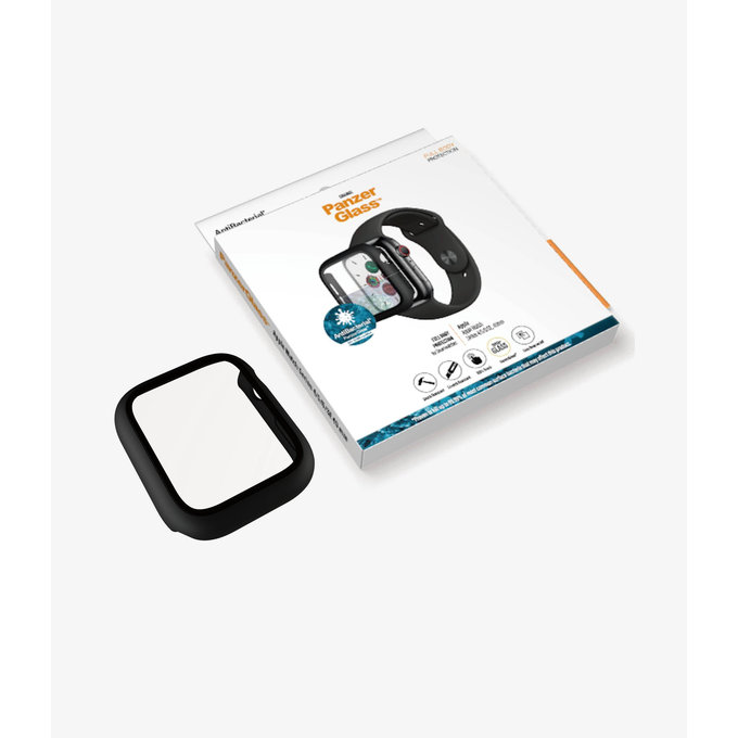 PanzerGlass - Tvrdené Sklo Full Body AB pre Apple Watch 4, 5, 6, SE (1st gen) a SE (2nd gen) 40mm, čierna