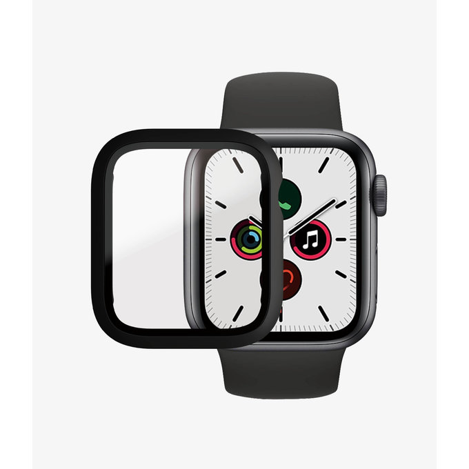PanzerGlass - Tvrdené Sklo Full Body AB pre Apple Watch 4, 5, 6, SE (1st gen) a SE (2nd gen) 40mm, čierna