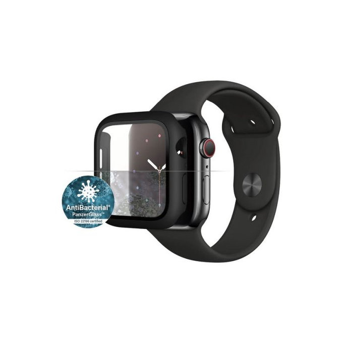 PanzerGlass - Tvrdené Sklo Full Body AB pre Apple Watch 4, 5, 6, SE (1st gen) a SE (2nd gen) 44mm, čierna