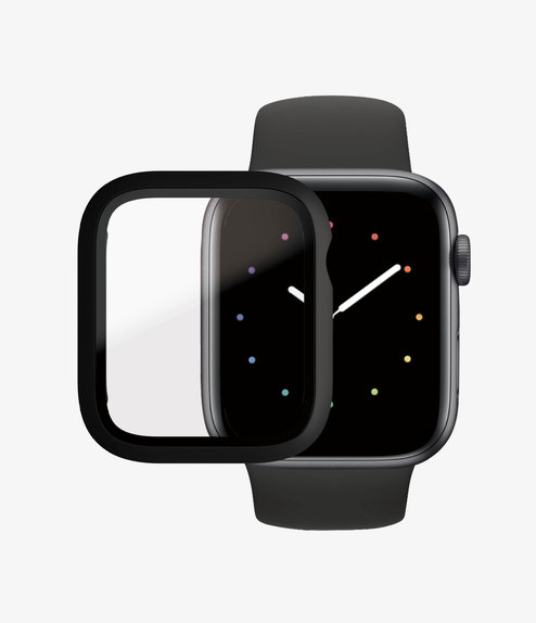 PanzerGlass - Tvrdené Sklo Full Body AB pre Apple Watch 4, 5, 6, SE (1st gen) a SE (2nd gen) 44mm, čierna
