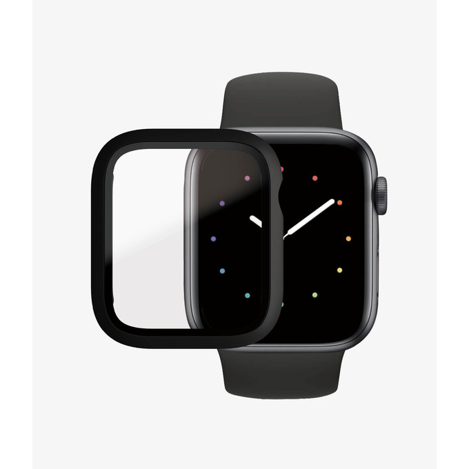 PanzerGlass - Tvrdené Sklo Full Body AB pre Apple Watch 4, 5, 6, SE (1st gen) a SE (2nd gen) 44mm, čierna