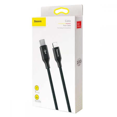 Baseus - Lightning / USB-C Kábel (1m), čierna