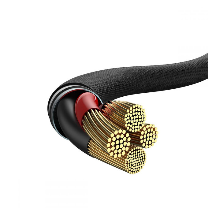 Baseus - Lightning / USB-C Kábel (1m), čierna