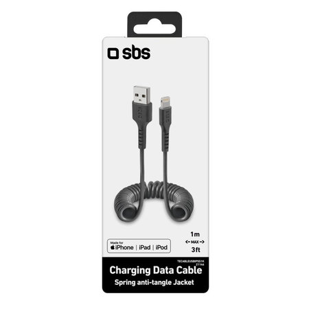 SBS - Lightning / USB Kábel (1m), čierna