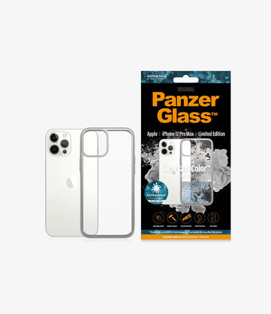 PanzerGlass - Puzdro ClearCase AB pre iPhone 12 Pro Max, silver