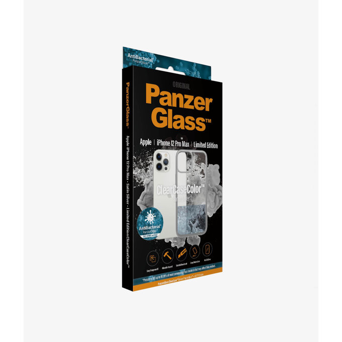 PanzerGlass - Puzdro ClearCase AB pre iPhone 12 Pro Max, silver