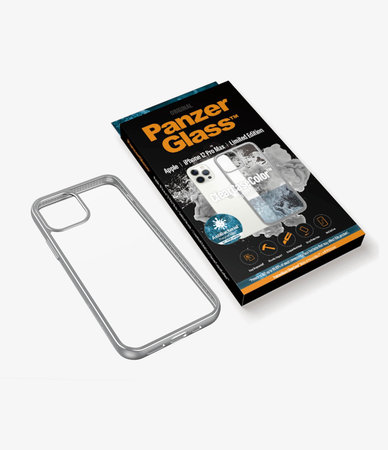 PanzerGlass - Puzdro ClearCase AB pre iPhone 12 Pro Max, silver