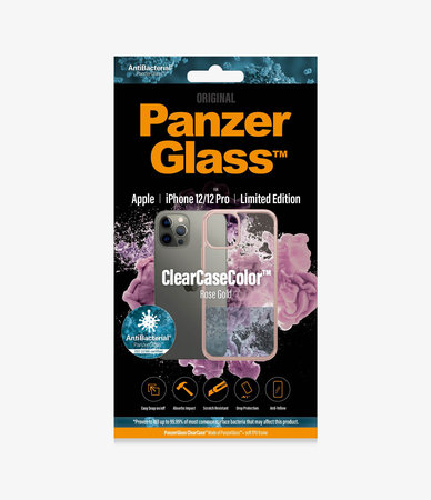 PanzerGlass - Puzdro ClearCase AB pre iPhone 12/12 Pro, rose gold