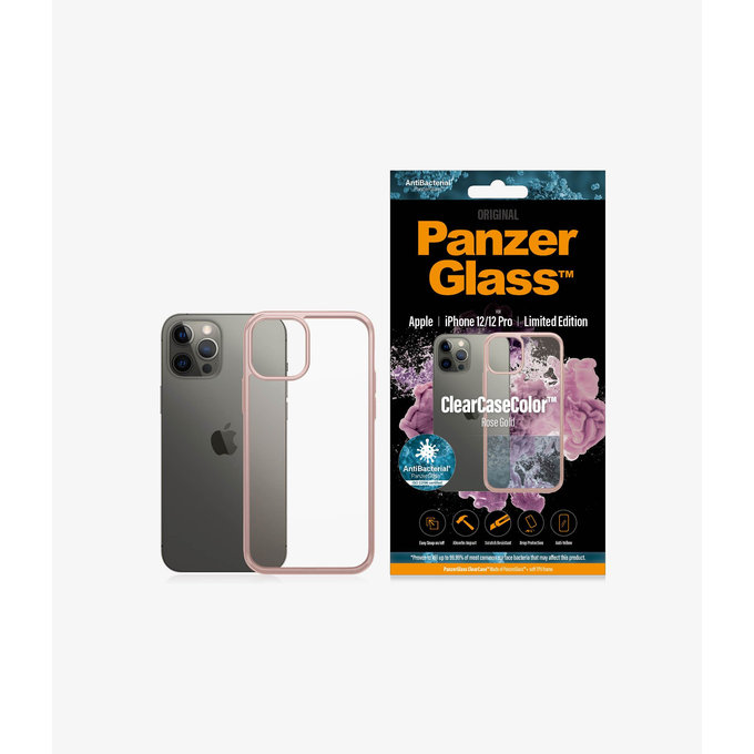 PanzerGlass - Puzdro ClearCase AB pre iPhone 12/12 Pro, rose gold