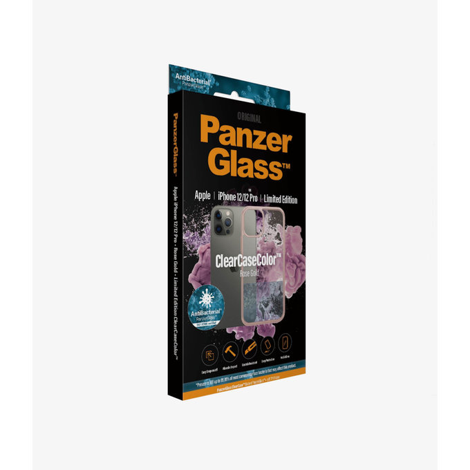 PanzerGlass - Puzdro ClearCase AB pre iPhone 12/12 Pro, rose gold